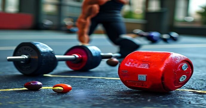 fitness workout dumbbells running