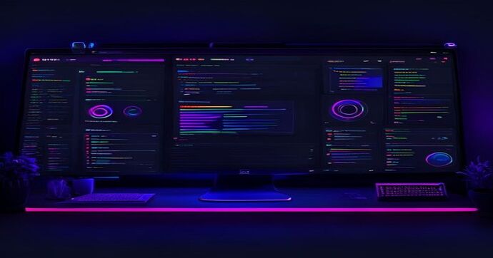 joomla cpanel dashboard dark mode neon