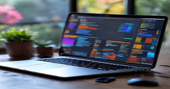 startup web development laptop
