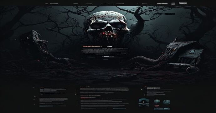 dark horror website design