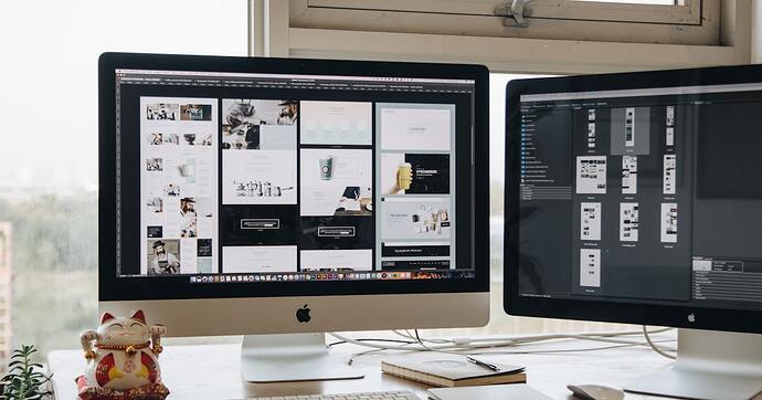 web development workspace computer