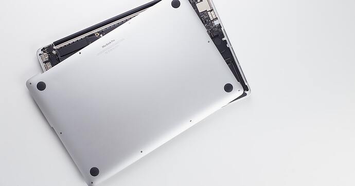 broken laptop screen repair vintage