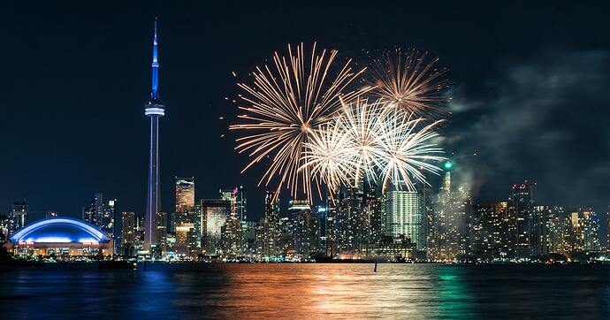 canada day fireworks celebration