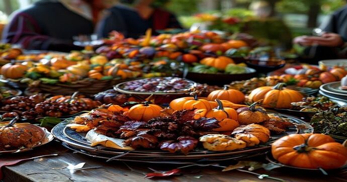 thanksgiving harvest feast pilgrims
