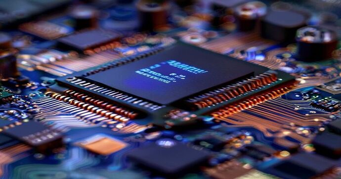 computer processor microchip closeup