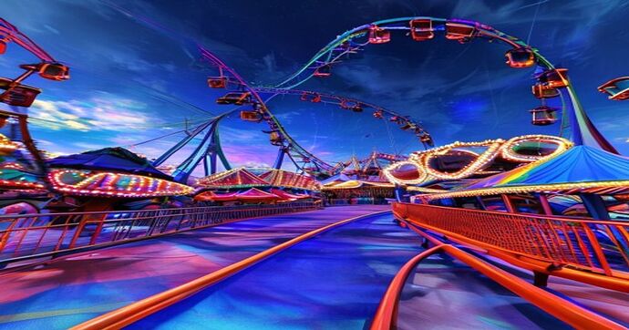 amusement park thrill ride virtual reality