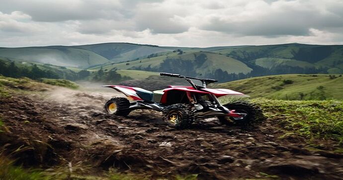 ATV brush mowing hillside