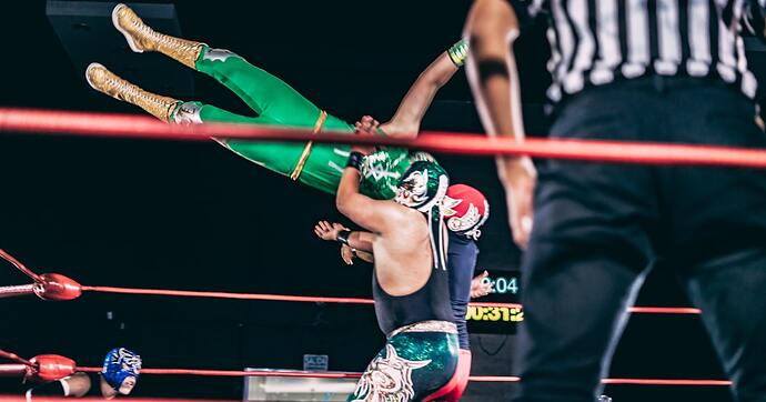 wrestling ring crowd