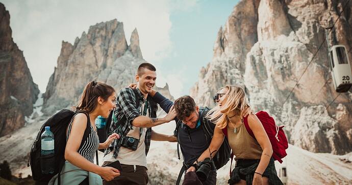 Group of friends laughing